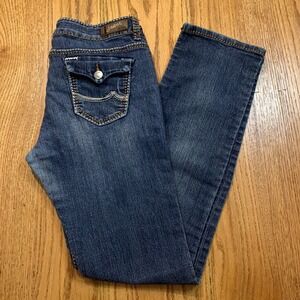 I Jeans By‎ Buffalo 23(6)/33 Blue Jeans Colorful Stitching Embroidery